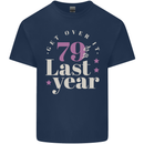 Funny 80th Birthday 79 is So Last Year Mens Cotton T-Shirt Tee Top Navy Blue