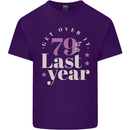 Funny 80th Birthday 79 is So Last Year Mens Cotton T-Shirt Tee Top Purple