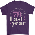 Funny 80th Birthday 79 is So Last Year Mens T-Shirt 100% Cotton Purple