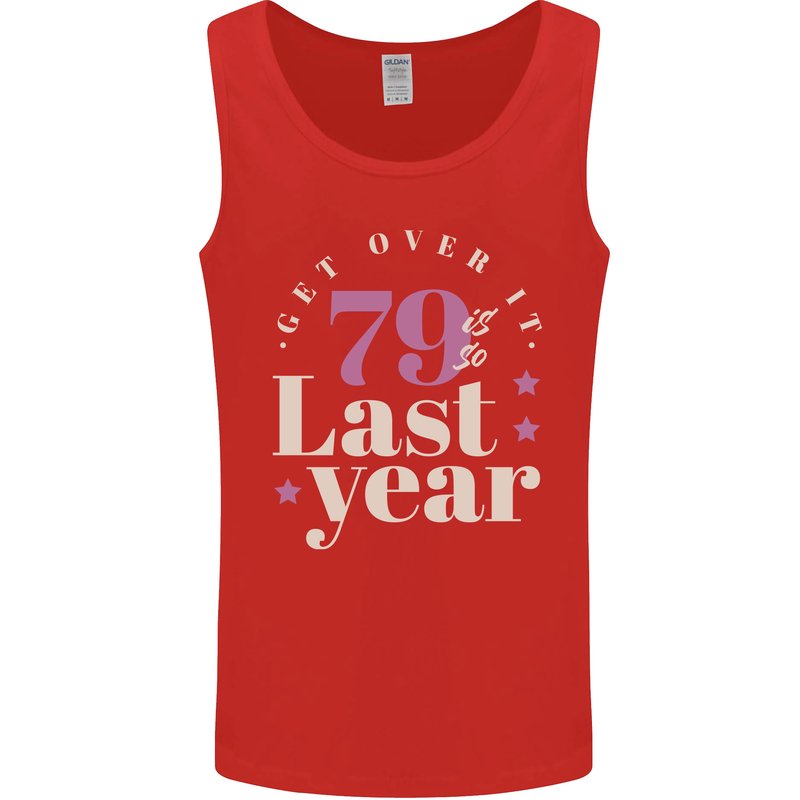 Funny 80th Birthday 79 is So Last Year Mens Vest Tank Top Red