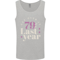 Funny 80th Birthday 79 is So Last Year Mens Vest Tank Top Sports Grey