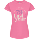 Funny 80th Birthday 79 is So Last Year Womens Petite Cut T-Shirt Azalea