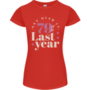 Funny 80th Birthday 79 is So Last Year Womens Petite Cut T-Shirt Red