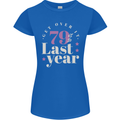 Funny 80th Birthday 79 is So Last Year Womens Petite Cut T-Shirt Royal Blue