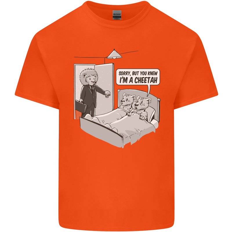 Funny Adultery Cheating Cheetahs Kids T-Shirt Childrens Orange