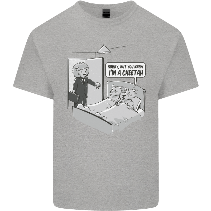 Funny Adultery Cheating Cheetahs Kids T-Shirt Childrens Sports Grey