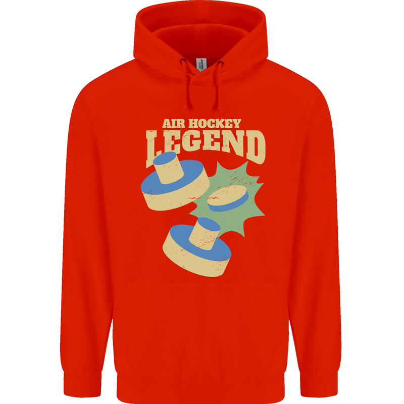 Funny Air Hockey Legend Childrens Kids Hoodie Bright Red