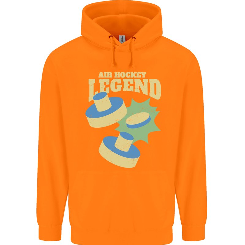 Funny Air Hockey Legend Childrens Kids Hoodie Orange