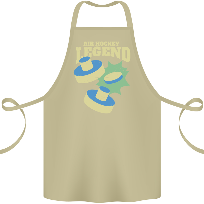 Funny Air Hockey Legend Cotton Apron 100% Organic Khaki