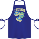 Funny Air Hockey Legend Cotton Apron 100% Organic Royal Blue