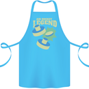Funny Air Hockey Legend Cotton Apron 100% Organic Turquoise