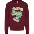 Funny Air Hockey Legend Kids Sweatshirt Jumper Maroon