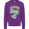 Funny Air Hockey Legend Kids Sweatshirt Jumper Purple