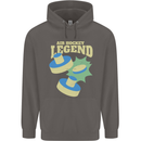 Funny Air Hockey Legend Mens 80% Cotton Hoodie Charcoal