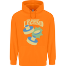 Funny Air Hockey Legend Mens 80% Cotton Hoodie Orange