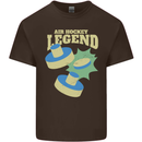 Funny Air Hockey Legend Mens Cotton T-Shirt Tee Top Dark Chocolate