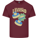 Funny Air Hockey Legend Mens Cotton T-Shirt Tee Top Maroon