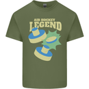 Funny Air Hockey Legend Mens Cotton T-Shirt Tee Top Military Green