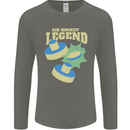 Funny Air Hockey Legend Mens Long Sleeve T-Shirt Charcoal