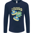 Funny Air Hockey Legend Mens Long Sleeve T-Shirt Navy Blue