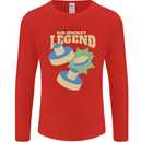 Funny Air Hockey Legend Mens Long Sleeve T-Shirt Red