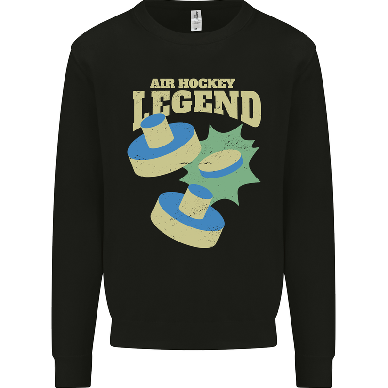 Funny Air Hockey Legend Mens Sweatshirt Jumper Black