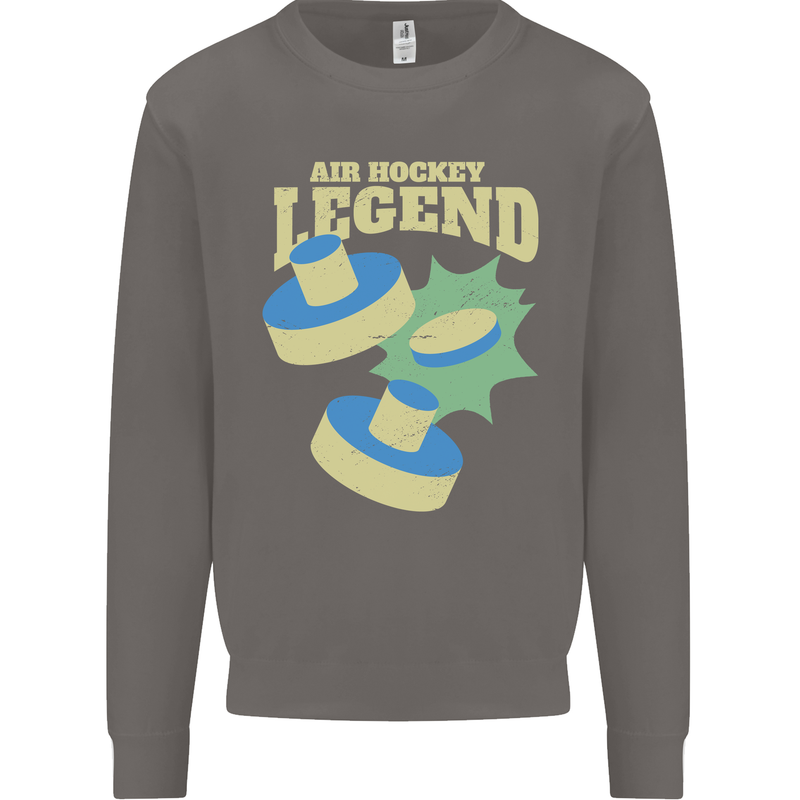 Funny Air Hockey Legend Mens Sweatshirt Jumper Charcoal