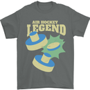 Funny Air Hockey Legend Mens T-Shirt 100% Cotton Charcoal