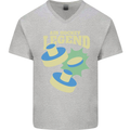 Funny Air Hockey Legend Mens V-Neck Cotton T-Shirt Sports Grey