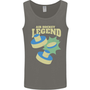 Funny Air Hockey Legend Mens Vest Tank Top Charcoal