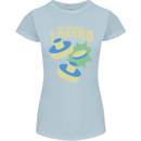 Funny Air Hockey Legend Womens Petite Cut T-Shirt Light Blue