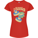 Funny Air Hockey Legend Womens Petite Cut T-Shirt Red