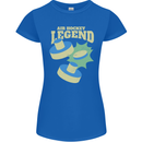 Funny Air Hockey Legend Womens Petite Cut T-Shirt Royal Blue