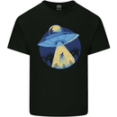 Funny Alien Abduction UFO Kids T-Shirt Childrens Black