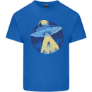 Funny Alien Abduction UFO Kids T-Shirt Childrens Royal Blue