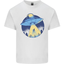 Funny Alien Abduction UFO Kids T-Shirt Childrens White
