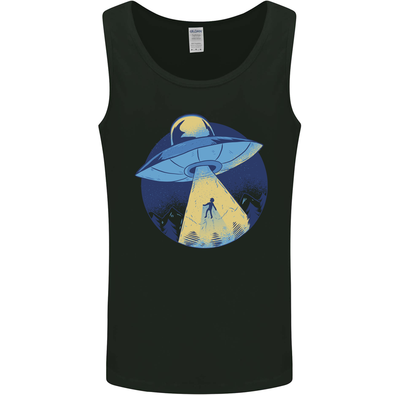 Funny Alien Abduction UFO Mens Vest Tank Top Black