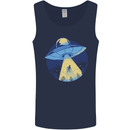 Funny Alien Abduction UFO Mens Vest Tank Top Navy Blue