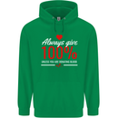 Funny Always Give 100% Unless Blood Donor Childrens Kids Hoodie Irish Green