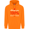 Funny Always Give 100% Unless Blood Donor Childrens Kids Hoodie Orange