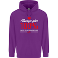 Funny Always Give 100% Unless Blood Donor Childrens Kids Hoodie Purple