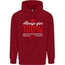 Funny Always Give 100% Unless Blood Donor Childrens Kids Hoodie Red
