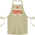 Funny Always Give 100% Unless Blood Donor Cotton Apron 100% Organic Khaki