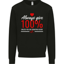 Funny Always Give 100% Unless Blood Donor Kids Sweatshirt Jumper Black