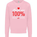 Funny Always Give 100% Unless Blood Donor Kids Sweatshirt Jumper Light Pink