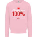 Funny Always Give 100% Unless Blood Donor Kids Sweatshirt Jumper Light Pink