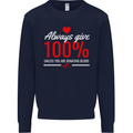 Funny Always Give 100% Unless Blood Donor Kids Sweatshirt Jumper Navy Blue