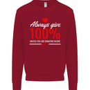 Funny Always Give 100% Unless Blood Donor Kids Sweatshirt Jumper Red