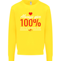 Funny Always Give 100% Unless Blood Donor Kids Sweatshirt Jumper Yellow