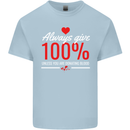 Funny Always Give 100% Unless Blood Donor Kids T-Shirt Childrens Light Blue